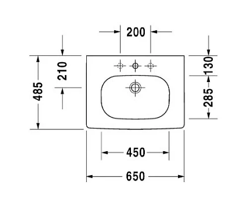 Заказать Раковина 65х48,5 см Duravit D-Code 03426500002 в магазине сантехники Santeh-Crystal.ru