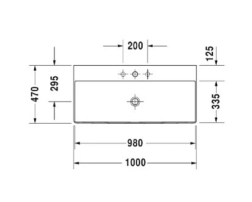 Заказать Раковина 100х47 см Duravit DuraSquare 2353100041 в магазине сантехники Santeh-Crystal.ru