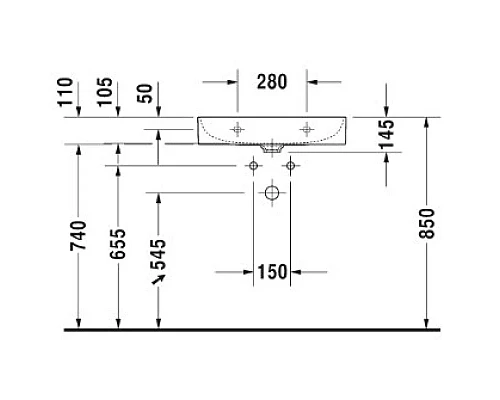 Приобрести Раковина 60х47 см Duravit DuraSquare 2353600041 в магазине сантехники Santeh-Crystal.ru