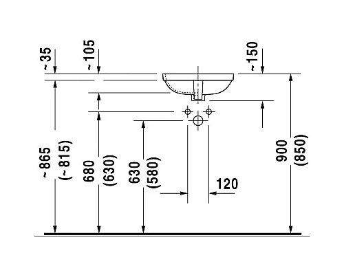 Купить Раковина 40х40 см Duravit DuraStyle 0373370000 в магазине сантехники Santeh-Crystal.ru