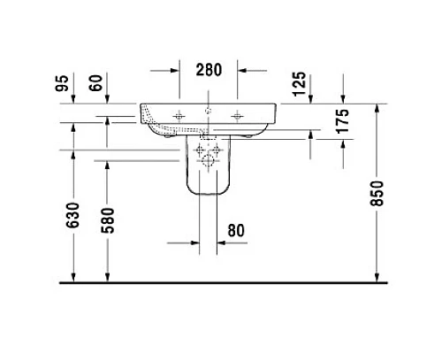 Купить Раковина 65х49,5 см Duravit Happy D.2 2316650000 в магазине сантехники Santeh-Crystal.ru