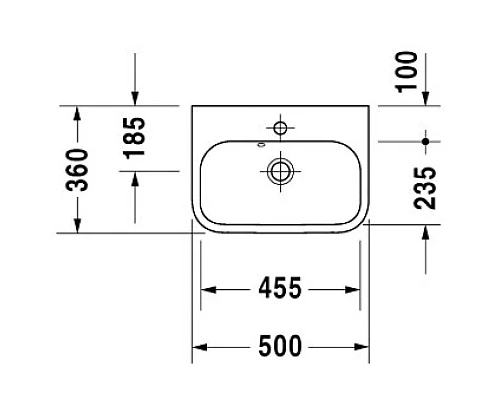 Купить Раковина 50х36 см Duravit Happy D.2 0710500000 в магазине сантехники Santeh-Crystal.ru