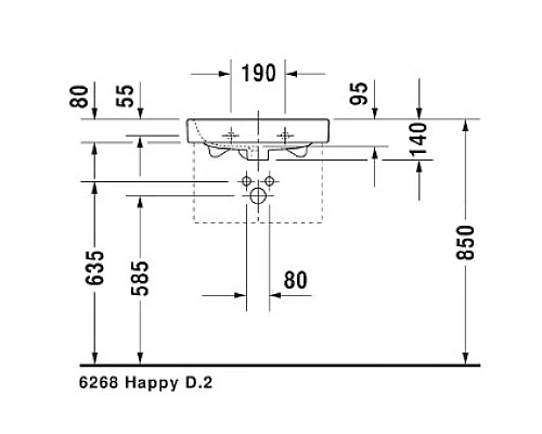 Купить Раковина 50х36 см Duravit Happy D.2 0710500000 в магазине сантехники Santeh-Crystal.ru