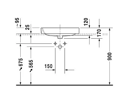Приобрести Раковина 60х46 см Duravit Happy D.2 2315600000 в магазине сантехники Santeh-Crystal.ru