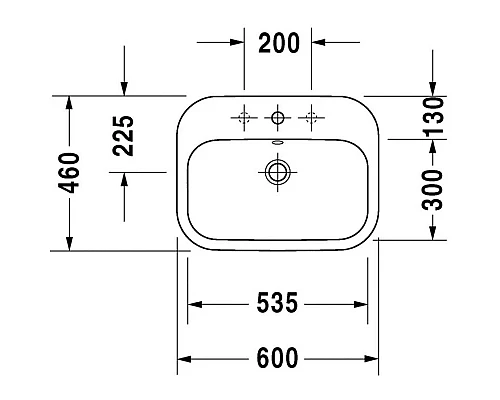 Купить Раковина 60х46 см Duravit Happy D.2 0483600000 в магазине сантехники Santeh-Crystal.ru