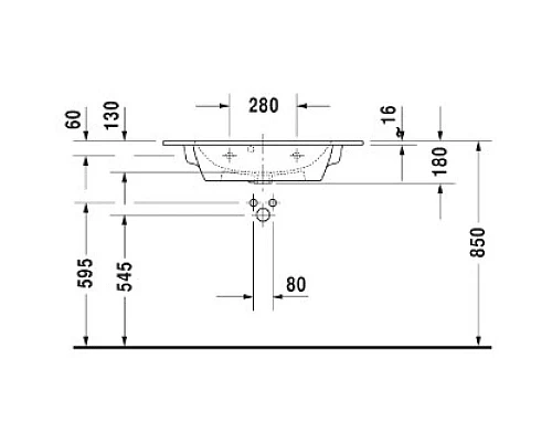 Заказать Раковина 83х40 см Duravit ME by Starck 2342830000 в магазине сантехники Santeh-Crystal.ru