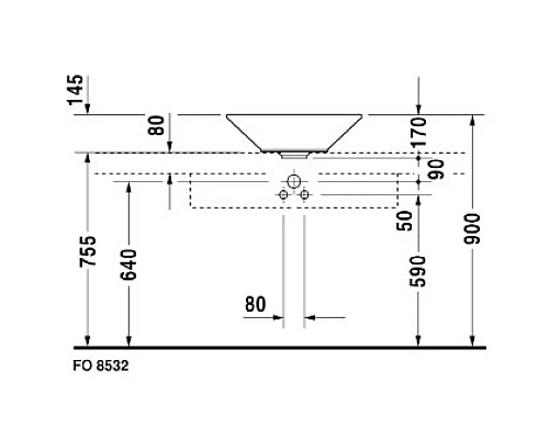 Купить Раковина 53 см Duravit Starck 1 0408530000 в магазине сантехники Santeh-Crystal.ru