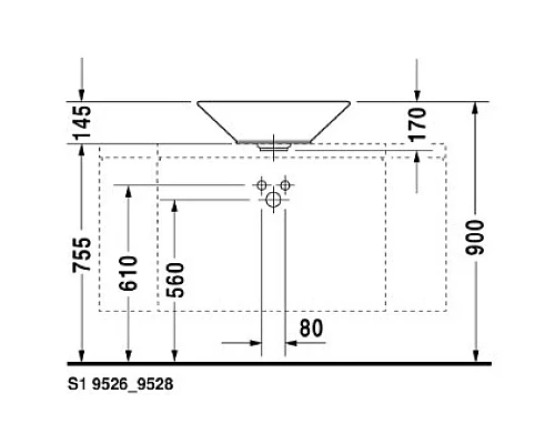 Купить Раковина 53 см Duravit Starck 1 0408530000 в магазине сантехники Santeh-Crystal.ru