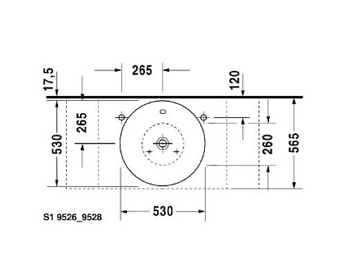 Купить Раковина 53 см Duravit Starck 1 0408530000 в магазине сантехники Santeh-Crystal.ru