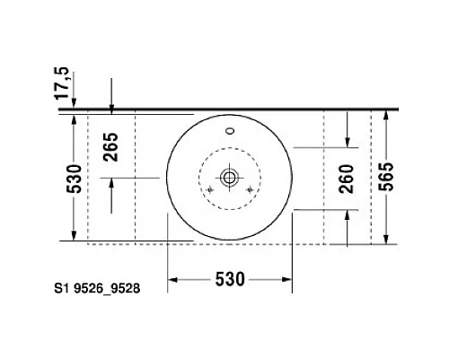 Купить Раковина 53 см Duravit Starck 1 0408530000 в магазине сантехники Santeh-Crystal.ru