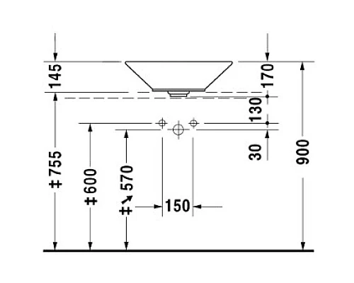Купить Раковина 53 см Duravit Starck 1 0408530000 в магазине сантехники Santeh-Crystal.ru