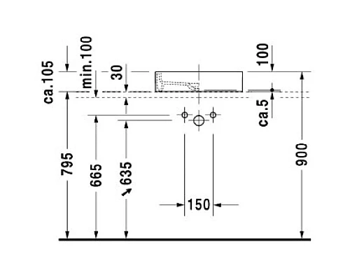 Купить Раковина 47х47 см Duravit Starck 1 0387470027 в магазине сантехники Santeh-Crystal.ru