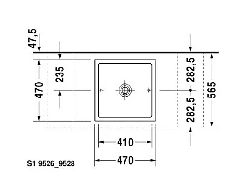 Купить Раковина 47х47 см Duravit Starck 1 0387470027 в магазине сантехники Santeh-Crystal.ru