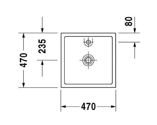 Купить Раковина 47х47 см Duravit Starck 1 0387470027 в магазине сантехники Santeh-Crystal.ru