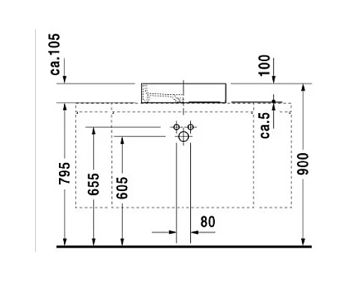 Купить Раковина 47х47 см Duravit Starck 1 0387470027 в магазине сантехники Santeh-Crystal.ru