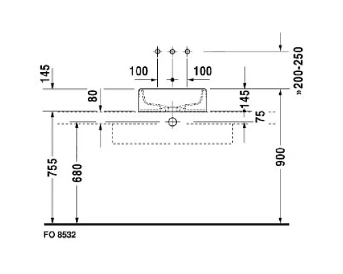 Купить Раковина 46 см Duravit Starck 1 0445460000 в магазине сантехники Santeh-Crystal.ru