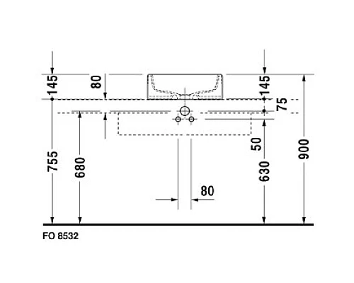 Купить Раковина 46 см Duravit Starck 1 0445460000 в магазине сантехники Santeh-Crystal.ru