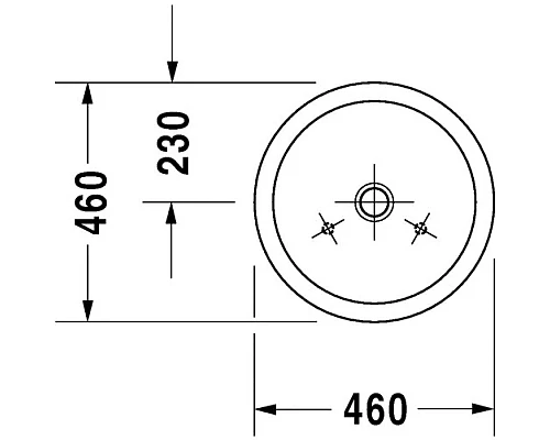 Купить Раковина 46 см Duravit Starck 1 0445460000 в магазине сантехники Santeh-Crystal.ru