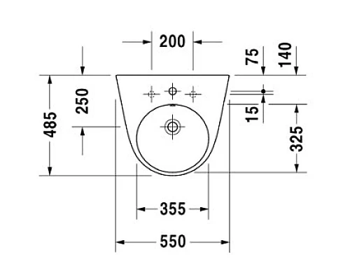 Заказать Раковина 55х48,5 см Duravit Starck 2 2323550000 в магазине сантехники Santeh-Crystal.ru