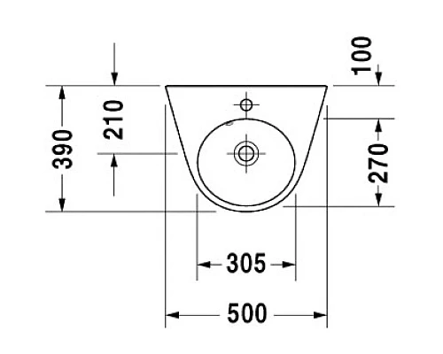 Приобрести Раковина 50х39 см Duravit Starck 2 0714500000 в магазине сантехники Santeh-Crystal.ru
