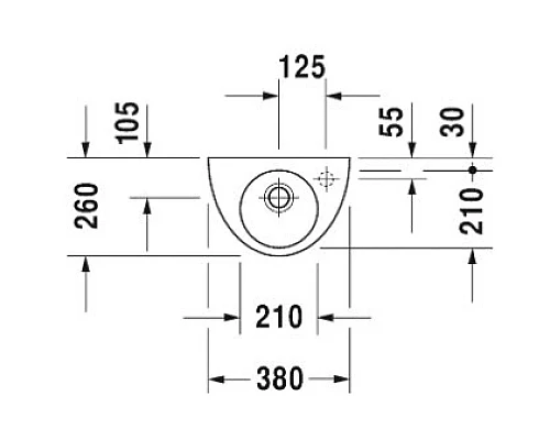 Купить Раковина 38х26 см Duravit Starck 2 0761380008 в магазине сантехники Santeh-Crystal.ru