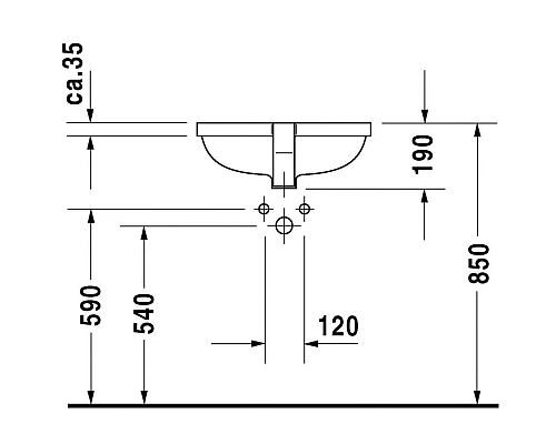 Приобрести Раковина 52,5х40 см Duravit Starck 3 0302490000 в магазине сантехники Santeh-Crystal.ru