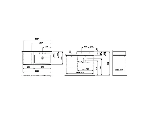 Заказать Раковина 100x46 см Laufen Living City 8.1843.1.000.104.1 в магазине сантехники Santeh-Crystal.ru