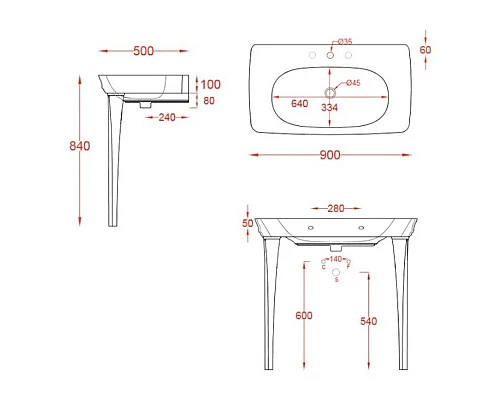 Купить Раковина 90x50 см Artceram Civitas CIL002 01 00 bix1 в магазине сантехники Santeh-Crystal.ru