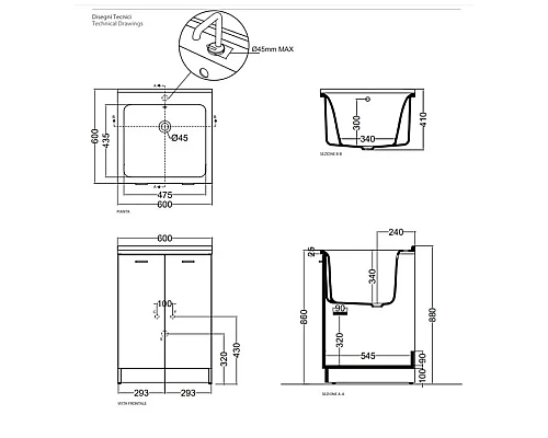 Заказать Раковина 60x60 см Kerasan Aquadom 029401x0 в магазине сантехники Santeh-Crystal.ru