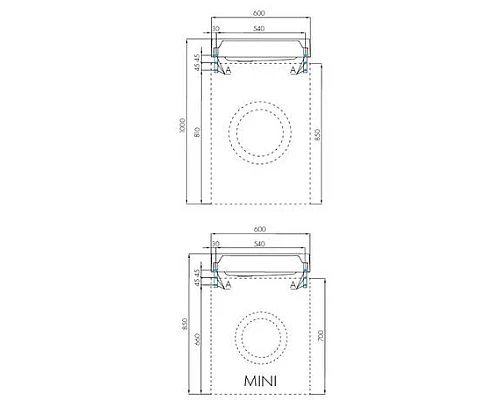 Купить Раковина над стиральной машиной 60х50 см Акватон Рейн 1A72103KRW010 в магазине сантехники Santeh-Crystal.ru
