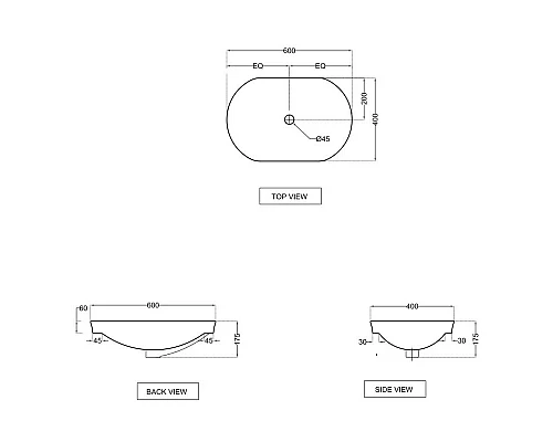 Заказать Раковина 60x40 см Jaquar Solo SLS-WHT-6601 в магазине сантехники Santeh-Crystal.ru