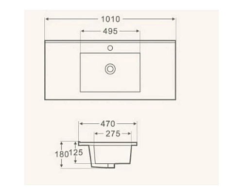 Купить Раковина 101x47 см WeltWasser Deilbach 7506-100 в магазине сантехники Santeh-Crystal.ru