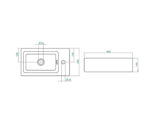 Купить Раковина 46х26 см Акватон Эрис 1WH301972 в магазине сантехники Santeh-Crystal.ru
