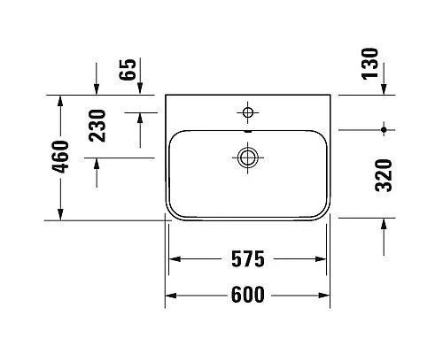 Купить Раковина 60х46 см Duravit Happy D.2 Plus 2360600000 в магазине сантехники Santeh-Crystal.ru