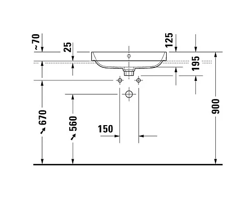 Купить Раковина 60х46 см Duravit Happy D.2 Plus 2360600000 в магазине сантехники Santeh-Crystal.ru