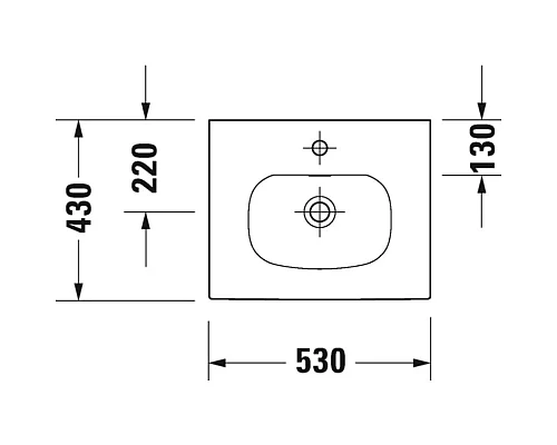 Купить Раковина 53х43 см Duravit Viu 2344530000 в магазине сантехники Santeh-Crystal.ru