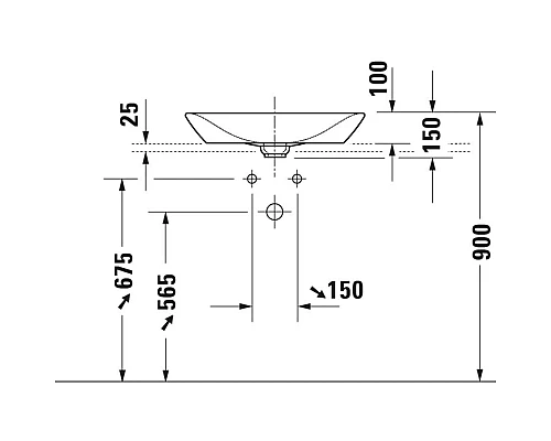 Приобрести Раковина 60х41,5 см Duravit Viu 2358600000 в магазине сантехники Santeh-Crystal.ru