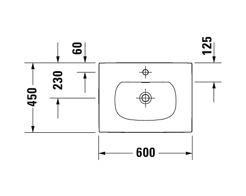 Купить Раковина 60х45 см Duravit Viu 0385600000 в магазине сантехники Santeh-Crystal.ru