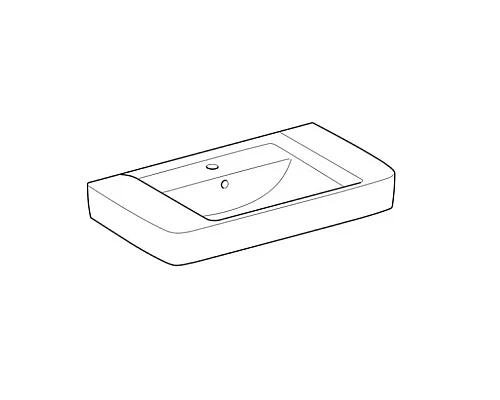 Приобрести Раковина 85х48 см Geberit Renova Plan 122185000 в магазине сантехники Santeh-Crystal.ru