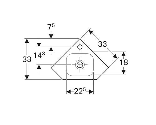 Купить Раковина 33х33 см Geberit iCon 124729000 в магазине сантехники Santeh-Crystal.ru