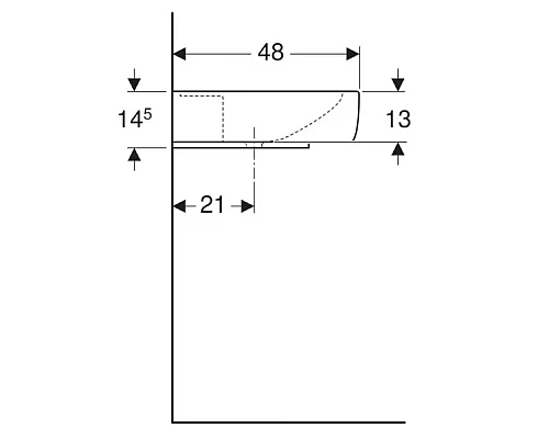 Купить Раковина 100х48 см Geberit Renova Plan 125100000 в магазине сантехники Santeh-Crystal.ru