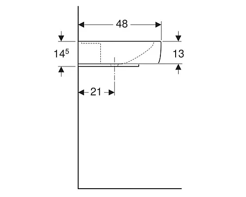Купить Раковина 85х48 см Geberit Renova Plan 125185000 в магазине сантехники Santeh-Crystal.ru