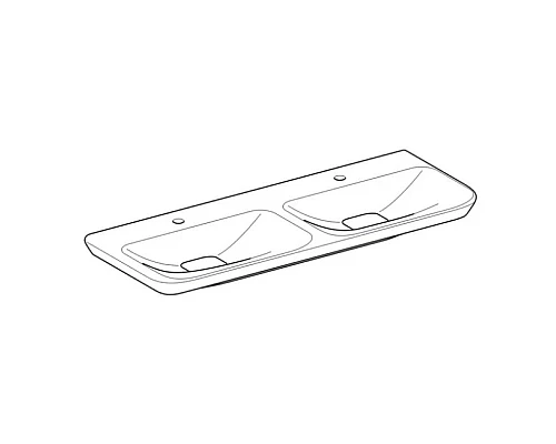 Приобрести Раковина 130х48 см Geberit myDay 135430600 в магазине сантехники Santeh-Crystal.ru