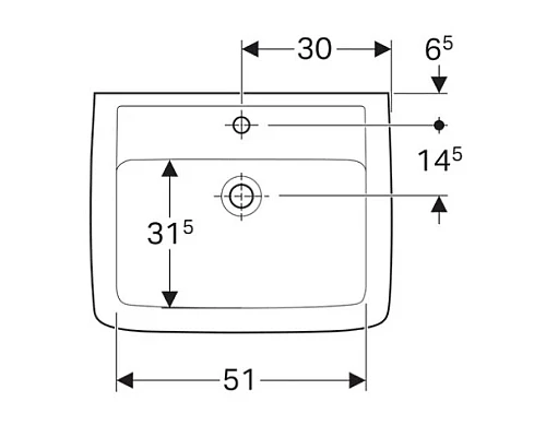 Купить Раковина 60х48 см Geberit Renova Plan 222260000 в магазине сантехники Santeh-Crystal.ru