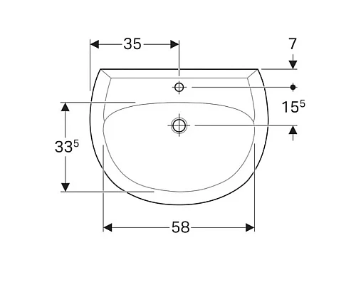 Купить Раковина 70х53 см Geberit Renova 223070000 в магазине сантехники Santeh-Crystal.ru