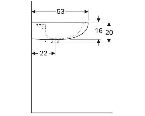 Купить Раковина 70х53 см Geberit Renova 223070000 в магазине сантехники Santeh-Crystal.ru