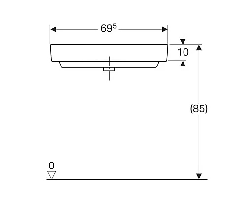 Купить Раковина 50х50 см Geberit Renova Compact 226150000 в магазине сантехники Santeh-Crystal.ru