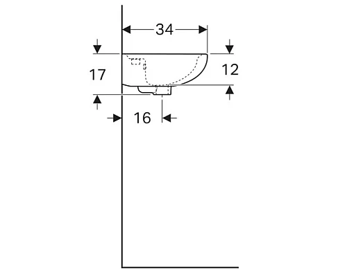 Заказать Раковина 45х34 см Geberit Renova 273045000 в магазине сантехники Santeh-Crystal.ru