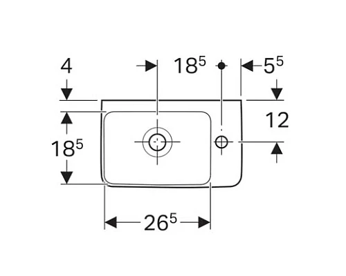 Заказать Раковина 40х25 см Geberit Renova Compact 276140000 в магазине сантехники Santeh-Crystal.ru