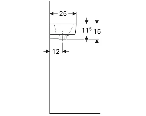 Заказать Раковина 40х25 см Geberit Renova Compact 276140000 в магазине сантехники Santeh-Crystal.ru